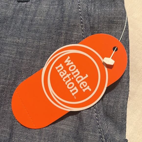 NWT  Wonder Nation Little Girl Denim Blue Shorts Size 10 - Picture 4 of 6